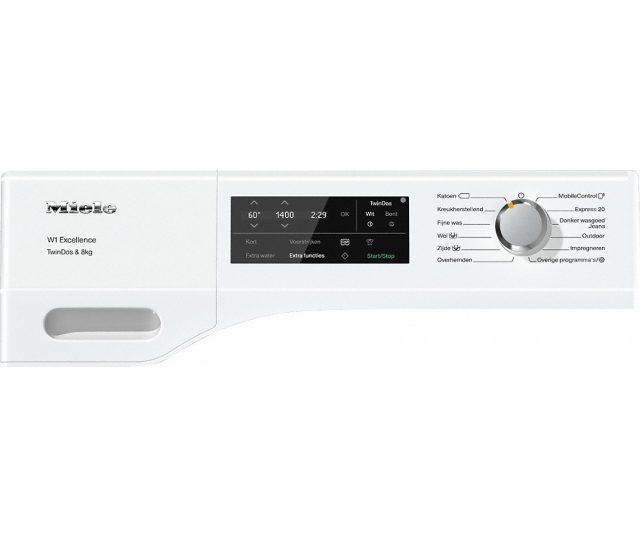 Bedieningspaneel van de MIELE wasmachine WEE675WPS
