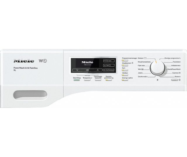 Foto van het bedieningspaneel van de Miele WKR771WPS