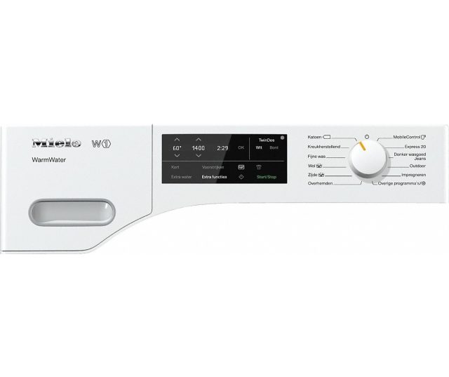 Bedieningspaneel van de MIELE wasmachine WWE860WPS