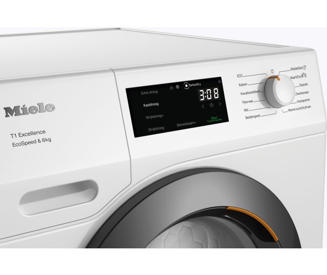 Miele TEC655WP warmtepomp droger met energieklasse C label