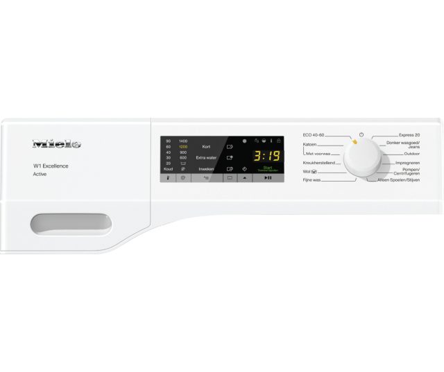 Bedieningspaneel van de MIELE wasmachine WEA035WPS
