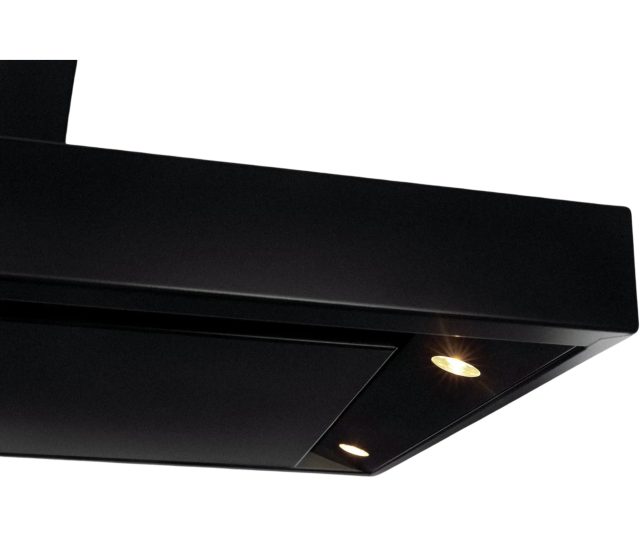 Novy 7642 eiland afzuigkap - zwart - 90 cm. breed