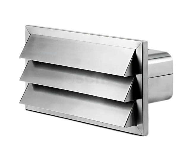 NOVY 906407 buitenmuurrooster rvs met terugslagklep