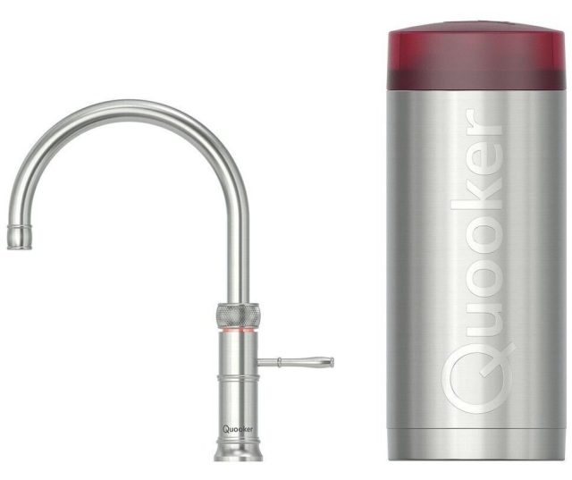 Quooker COMBI+ Classic Fusion Round ROESTVRIJSTAAL - kokend water kraan