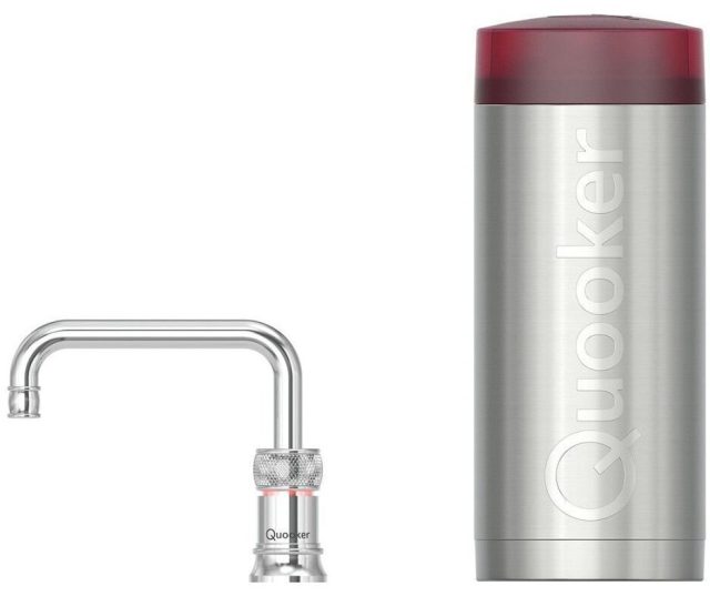 Quooker COMBI+ Classic Nordic Square CHROOM - kokend water kraan