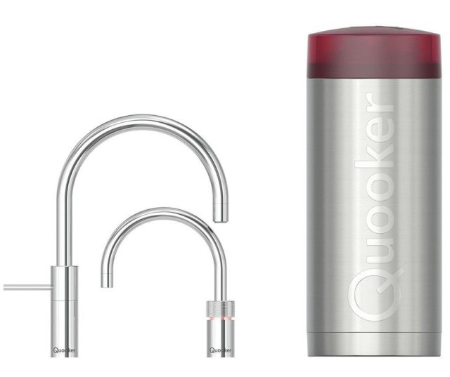 Quooker COMBI Nordic Round Twintaps CHROOM - kokend water kraan