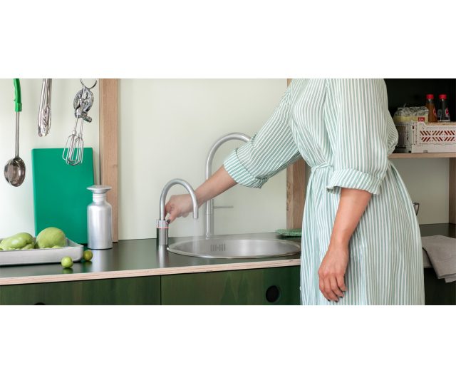 Quooker COMBI+ Nordic Round Twintaps RVS - kokend water kraan
