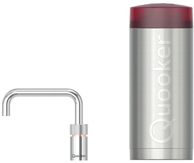 Quooker COMBI Nordic Square CHROOM kokend water kraan