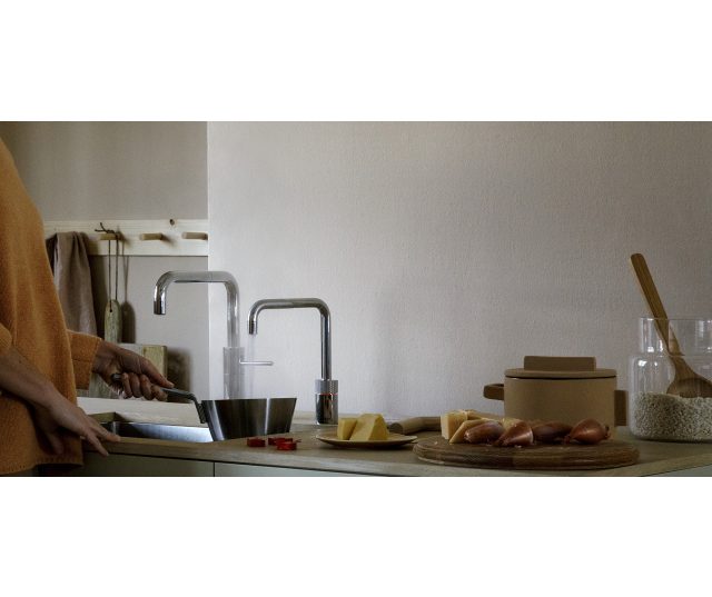 Quooker COMBI+ Nordic Square Twintaps CHROOM - kokend water kraan