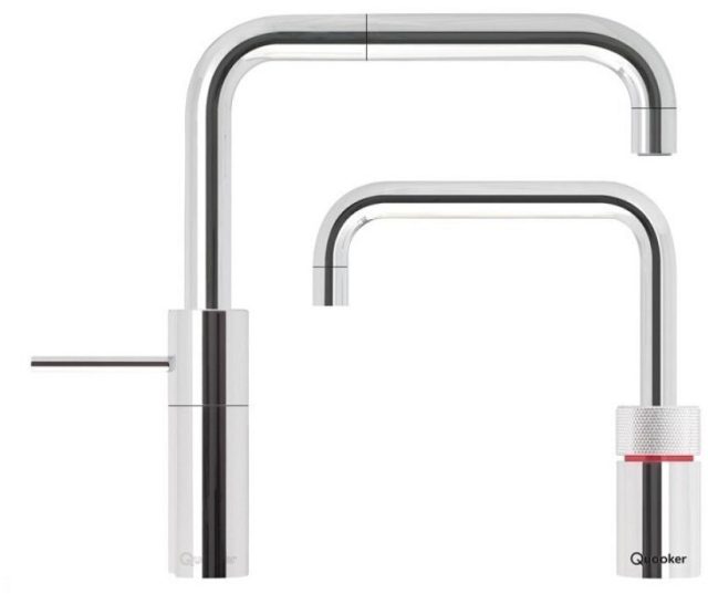 Quooker COMBI Nordic Square Twintaps RVS- kokend water kraan