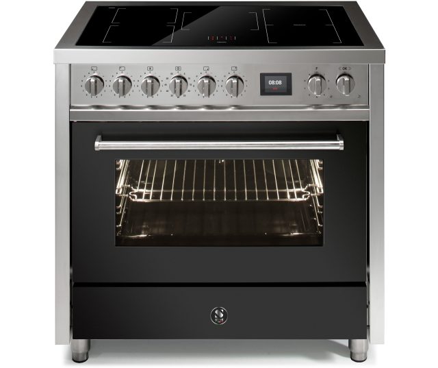 Steel EQ9F-5FI Enfasi inductie fornuis uitgevoerd met antraciet ovendeur en opbergvak