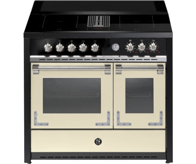 STEEL X10FF-4FIKW inductiefornuis met afzuiging in elegante crème uitvoering