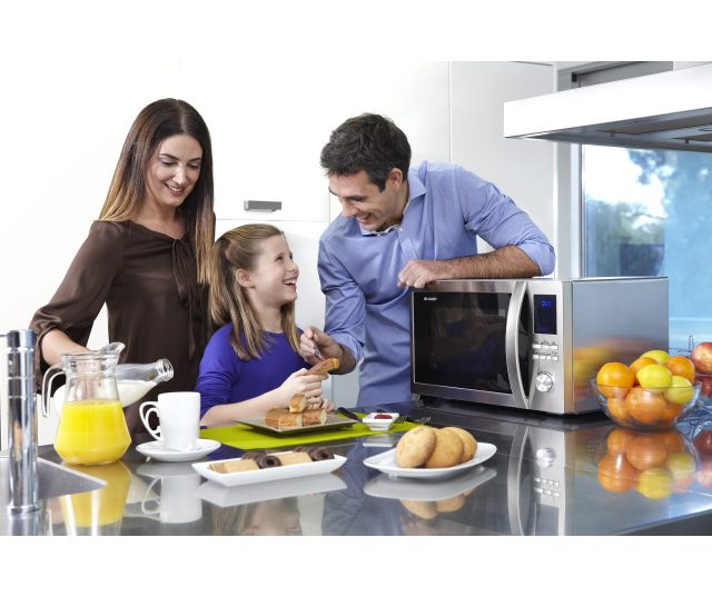 Sharp R982STWE combi-magnetron - vrijstaand - rvs