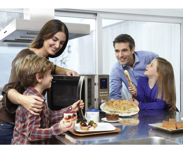 Sharp R982STWE combi-magnetron - vrijstaand - rvs