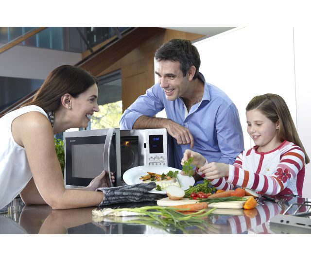 Sharp R982STWE combi-magnetron - vrijstaand - rvs