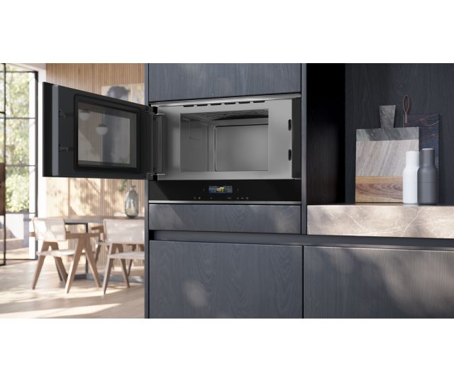 Siemens BF722L1B1 inbouw magnetron - linksdraaiend - zwart
