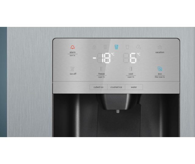 Siemens KA93GAIDP side-by-side koelkast - rvs - met minibar en ijsdispenser