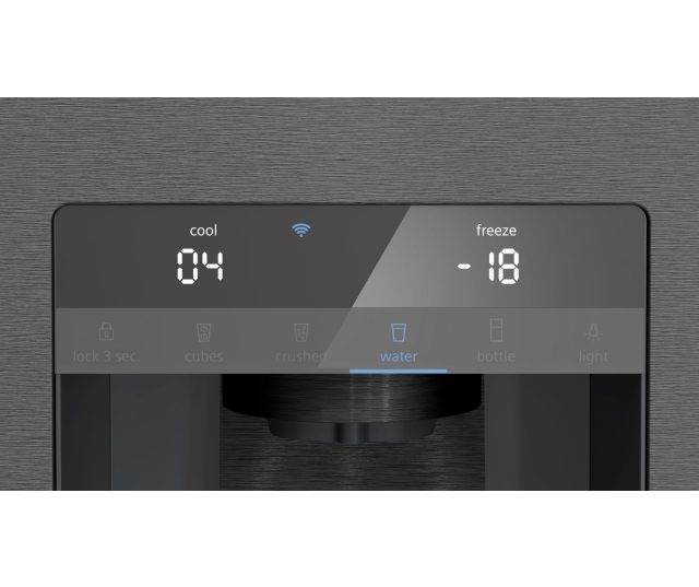 Siemens KF96DAXEA vrijstaande side-by-side koelkast - blacksteel