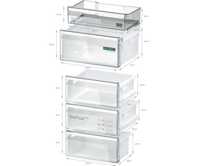 Siemens KG36N2LCF vrijstaande koelkast - rvs-look