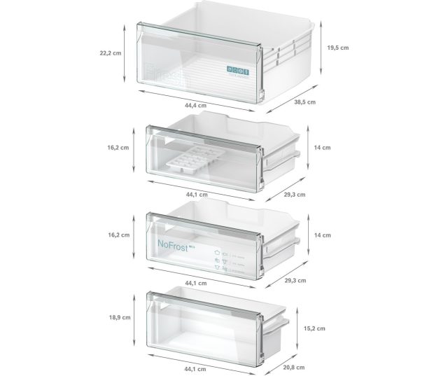 Siemens KI96NNSE0 inbouw koelkast - nis 194 cm - sleepdeur