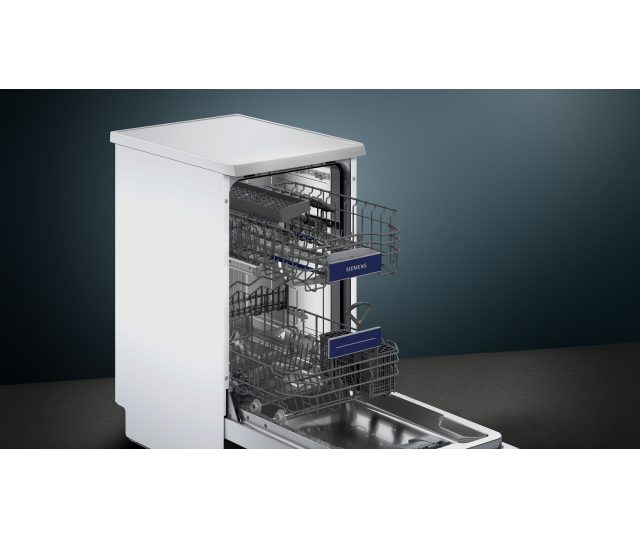 Siemens SR25YW04ME smalle vrijstaande vaatwasser - 45 cm breed