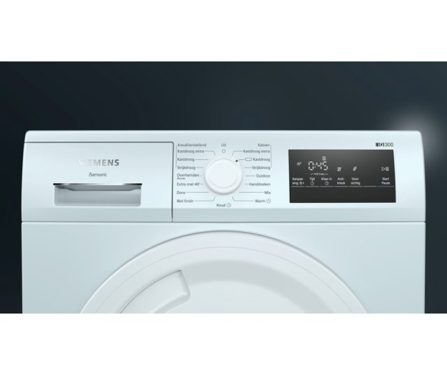 Siemens WT43H205NL warmtepompdroger met A++ label en 7 kg.