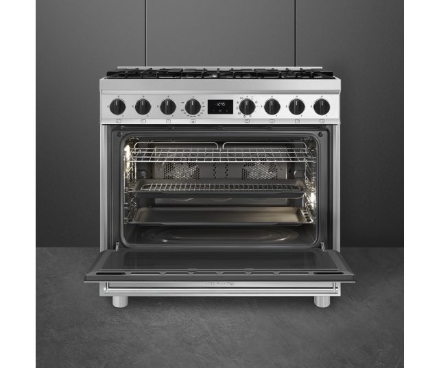 SMEG B91GMXNLK2 gasfornuis met energieklasse A en geventileerde oven