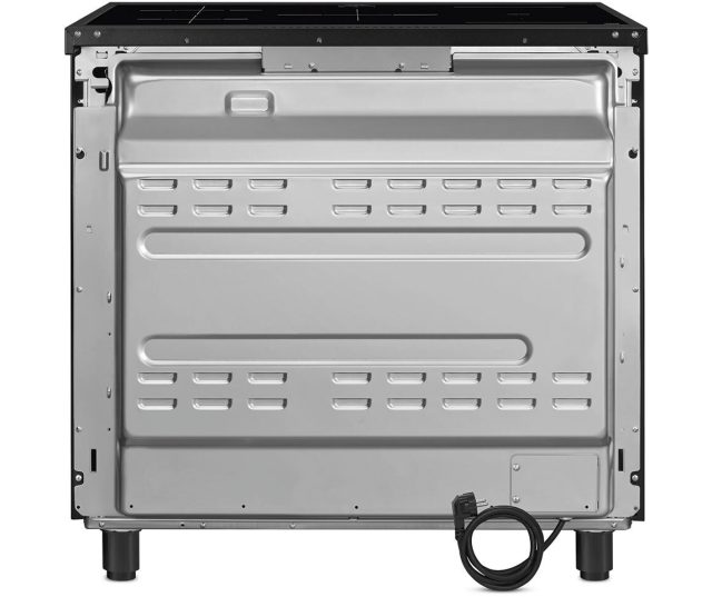 De achterzijde van de Smeg C9IMN2 met onderin weergegeven de locatie van het perilex snoer (apart bij te bestellen)