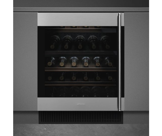 Smeg CVI338LX3 onderbouw wijnkoelkast - linksdraaiend - rvs