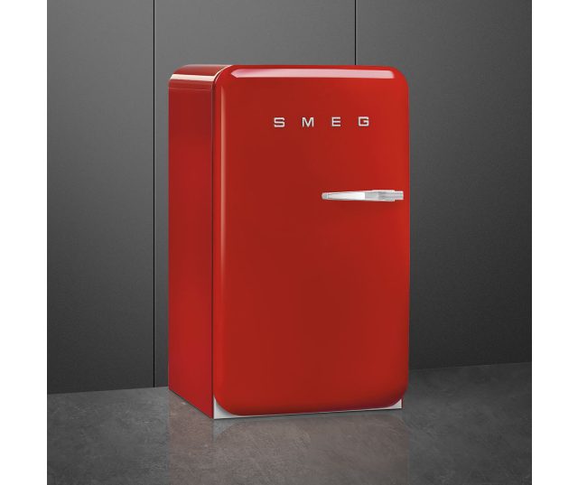 Smeg FAB10HLRD6 retor jaren 50 koelkast - rood - linksdraaiend