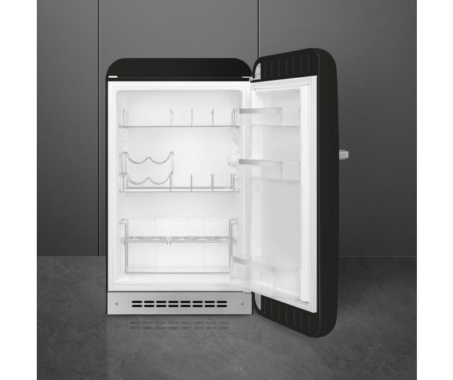 Smeg FAB10HRBL6 retro jaren 50 koelkast - zwart - tafelmodel