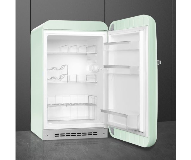 Smeg FAB10HRPG6 retro jaren 50 koelkast - waterwgroen - tafelmodel
