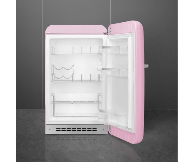 Smeg FAB10HRPK6 retro jaren 50 koelkast - roze - rechtsdraaiend