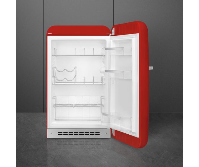 Smeg FAB10HRRD6 retro jaren 50 koelkast - rood