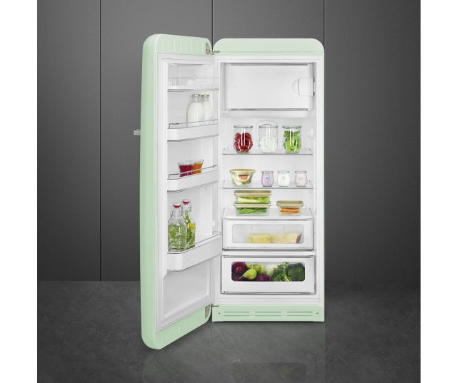 Smeg FAB28LPG6 retro jaren 50 koelkast - groen - watergroen