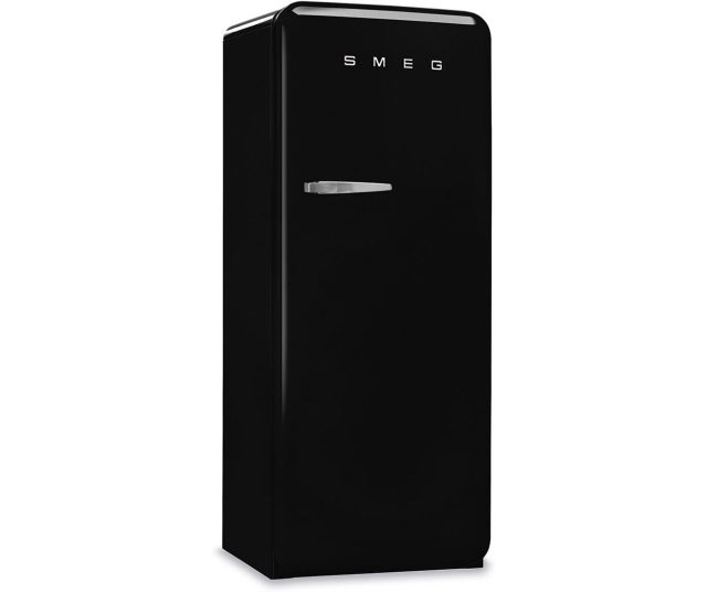Smeg FAB28RBL6 retro jaren 50 koelkast - zwart - rechtsdraaiend