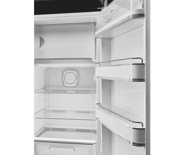Smeg FAB28RBL6 retro jaren 50 koelkast - zwart - rechtsdraaiend