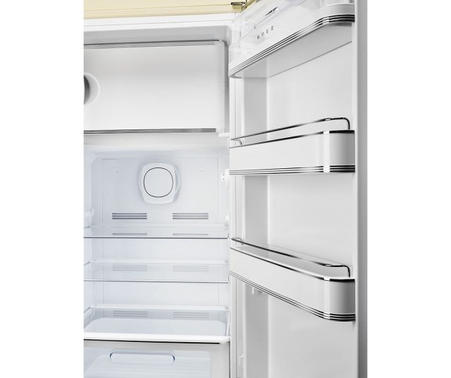 Smeg FAB28RCR6 retro jaren 50 koelkast - creme - rechtsdraaiend
