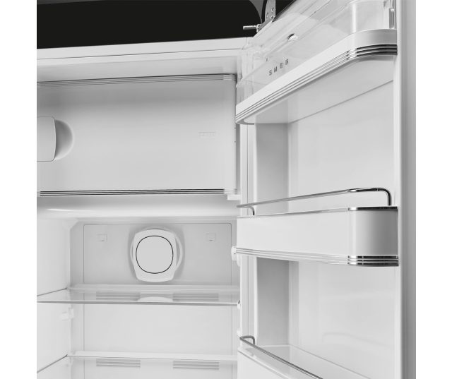 Smeg FAB28RDBLM6 retro jaren 50 koelkast - mat zwart - rechtsdraaiend