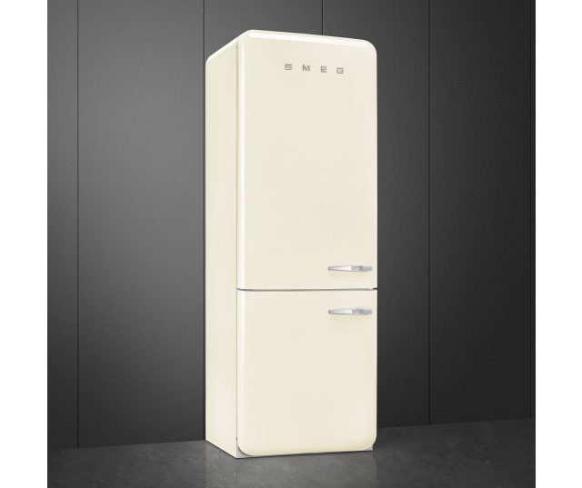 Smeg FAB38LCR6 retro jaren 50 koelkast - creme - linksdraaiend