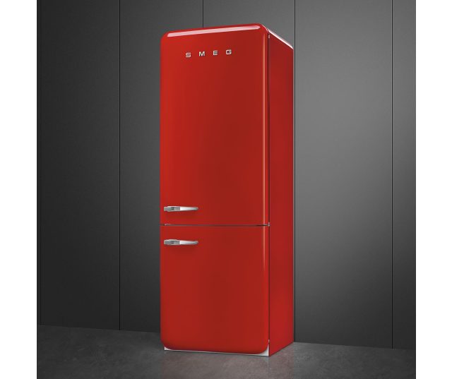 Smeg FAB38RRD6 retro jaren 50 koelkast - rood - rechtsdraaiend