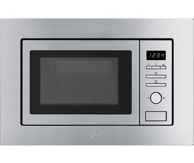 Smeg FMI020X inbouw magnetron met grill - nis 38 cm.