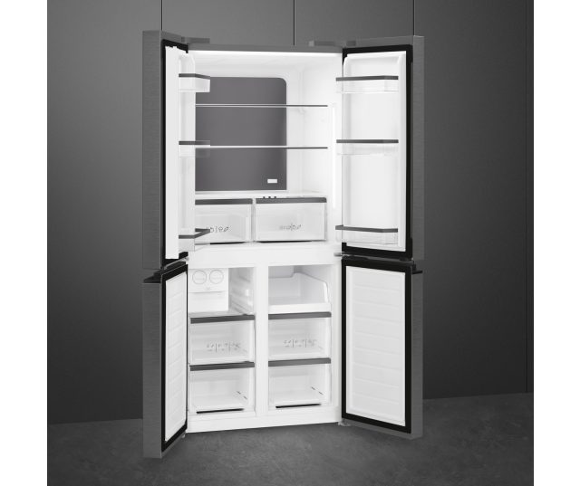 Smeg FQI48KD side-by-side koelkast - blacksteel-look