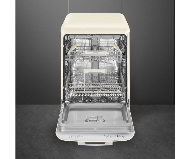 Smeg LVFABCR3 vrijstaande retro jaren 50 vaatwasser - crème
