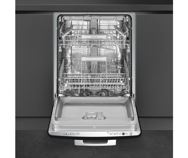 Smeg STFABBL3 retro jaren 50 onderbouw vaatwasser - zwart