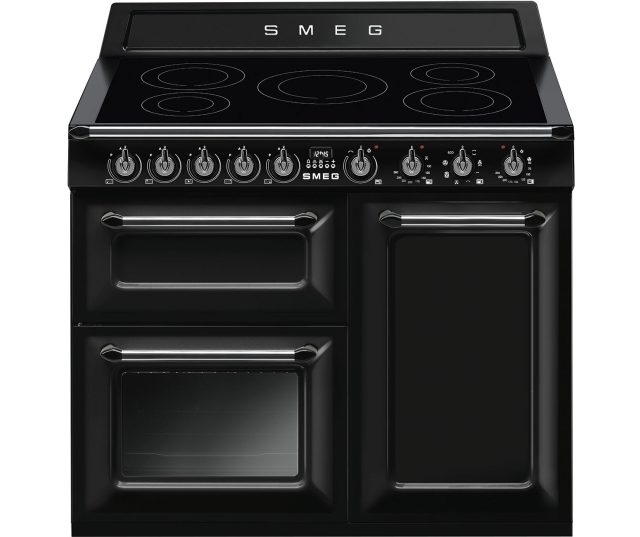 Klik en bekijk de Smeg TR103IBL2 Smeg TR103IBL2 inductie fornuis - zwart - 100 cm - Victoria