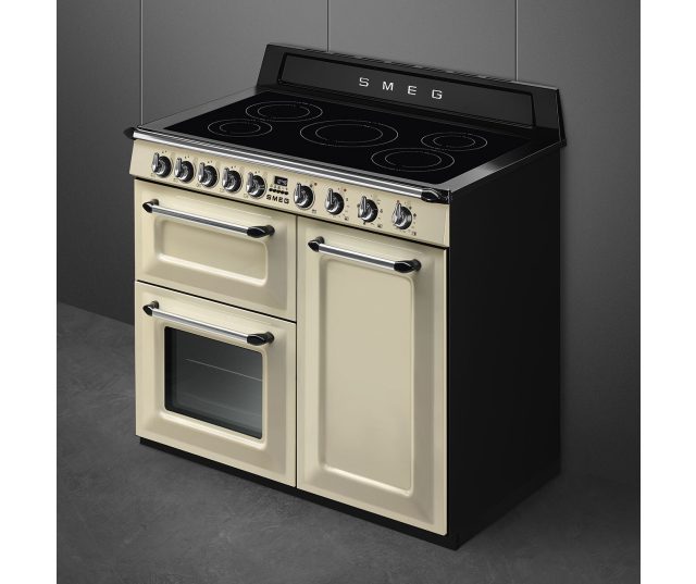 Smeg TR103IP2 inductie fornuis - crème