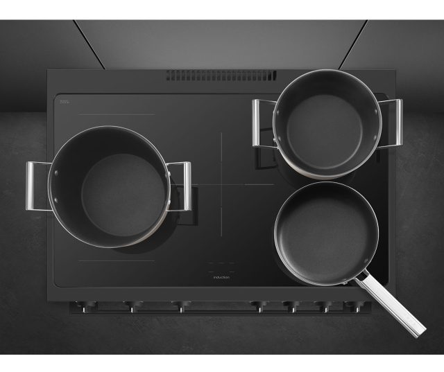 Smeg B95IMAN9 inductie fornuis - volledig antraciet