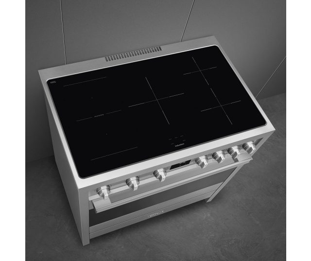 Smeg B95IMX9 inductie fornuis - roestvrijstaal