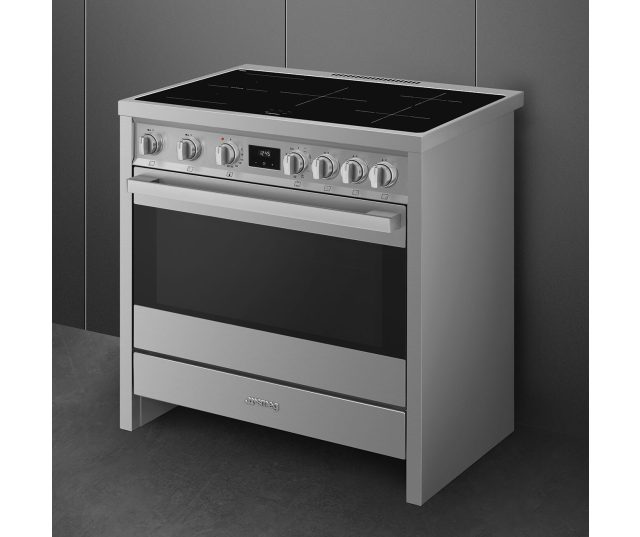 Smeg B95IMX9 inductie fornuis - roestvrijstaal